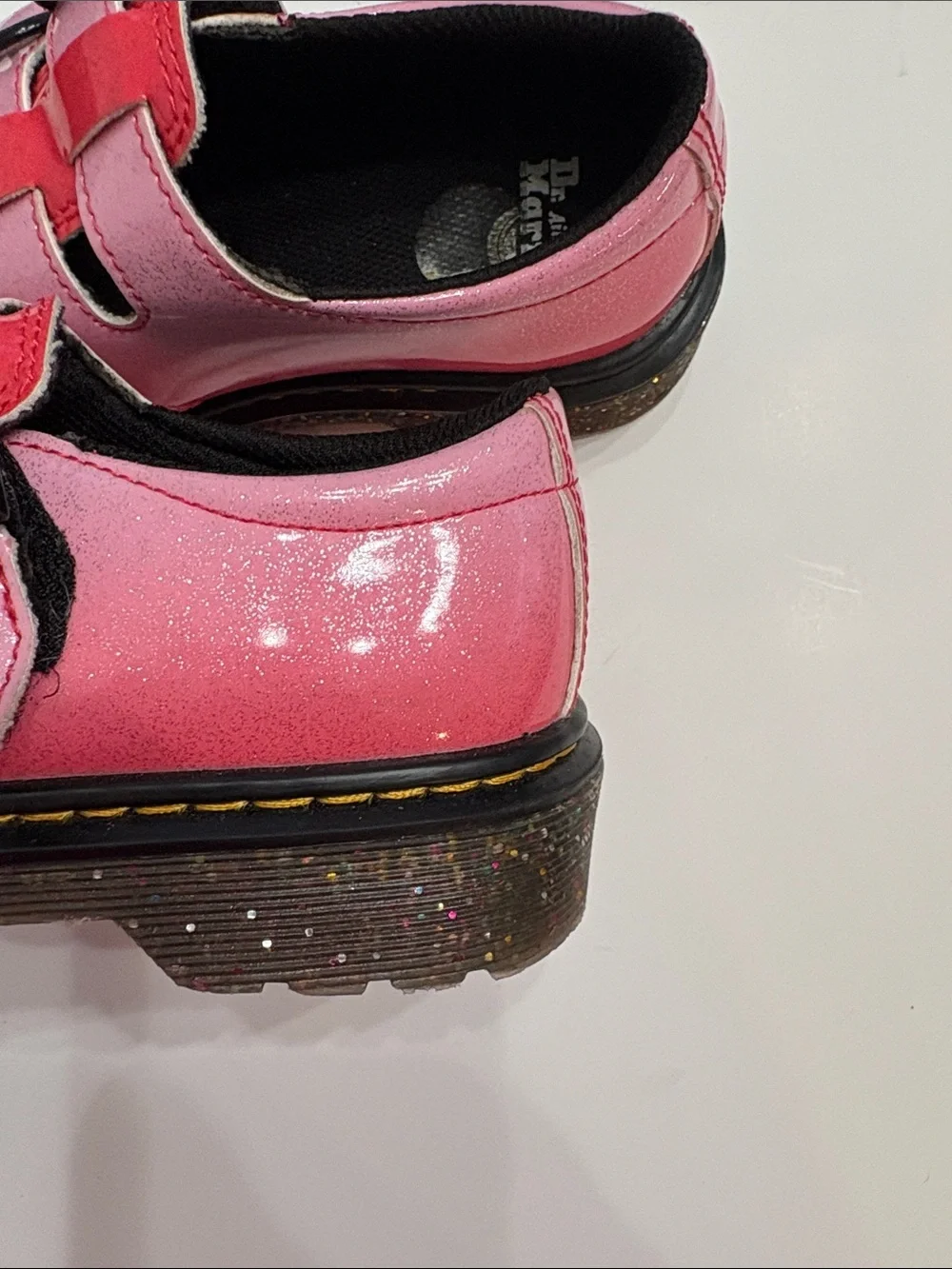 Dr. Martens Kids Pink Ombré Double-Buckle Mary Jane Shoes